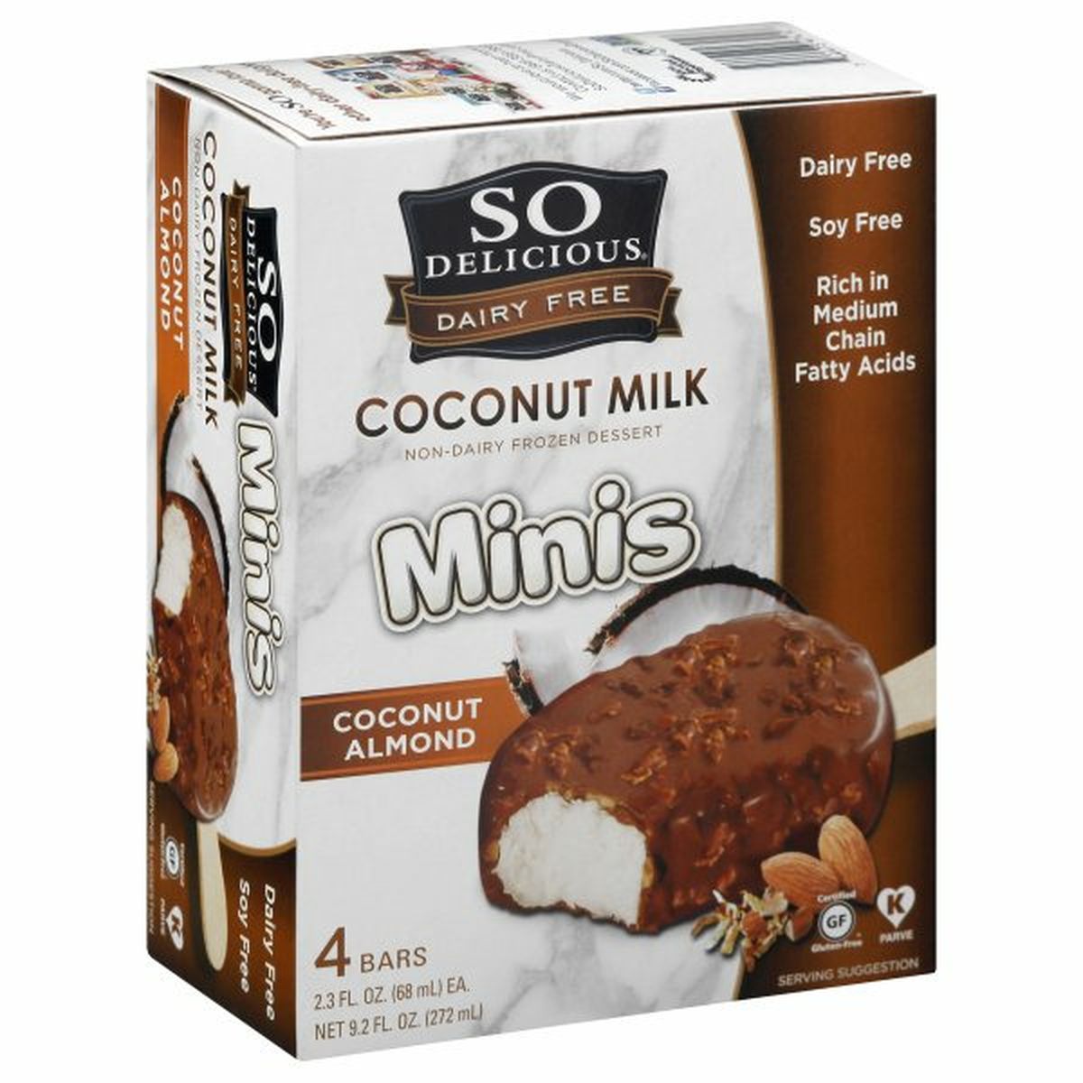 So delicious dairy free, coconut milk non-dairy frozen dessert minis bar by So Delicious - Tier E kids snack
