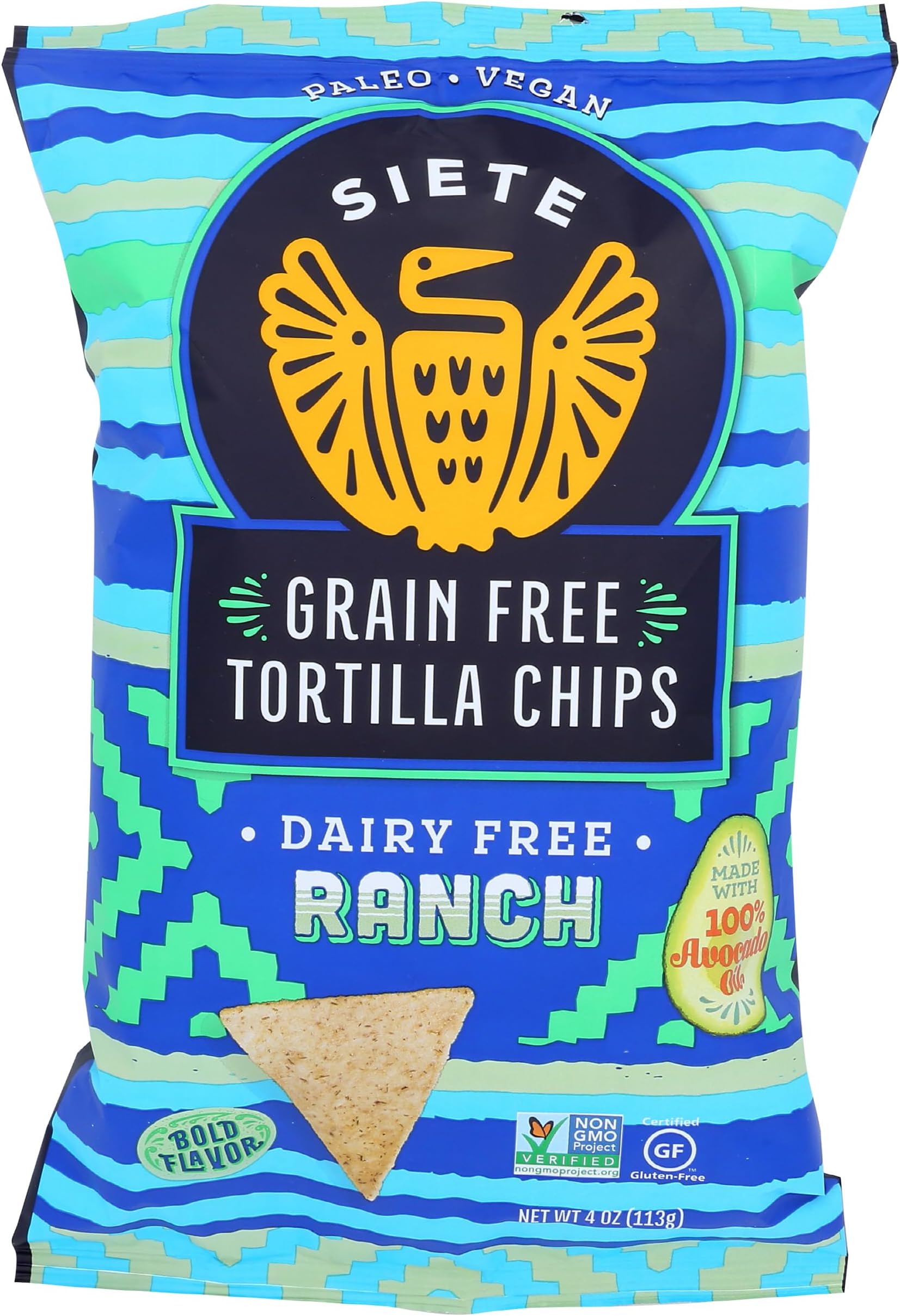 Siete Grain-Free Tortilla Chips Ranch by Siete Foods - Tier A kids snack