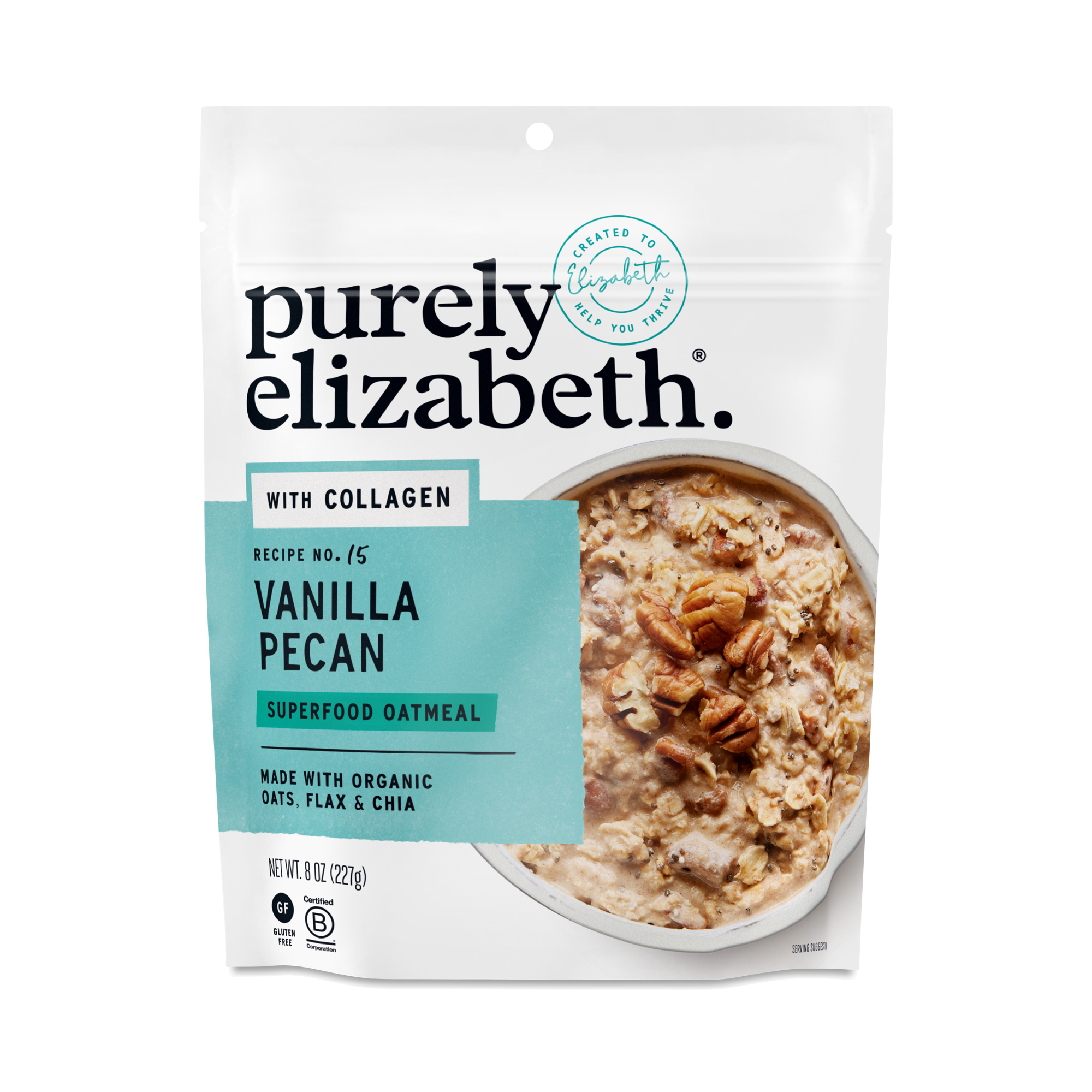 Vanilla Pecan Oatmeal by Purely Elizabeth - Tier D kids snack