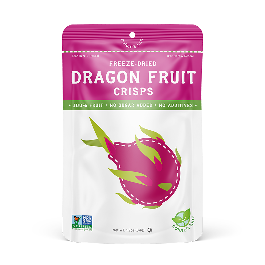 Freeze-Dried Dragon Fruit Crisps by Nature's Turn - Tier B kids snack