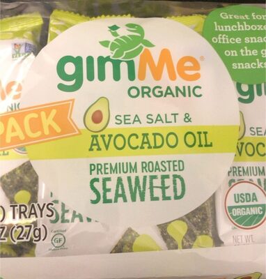 Sea Salt & Avocado Oil Roasted Seaweed Snacks by Gimme - Tier A kids snack
