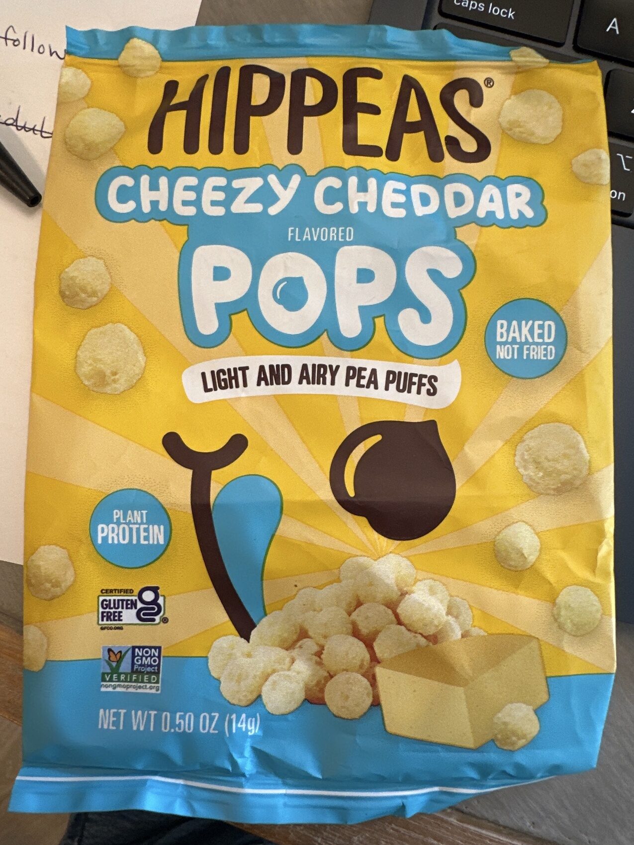 Cheezy Cheddar Flavored Pop by Hippeas - Tier C kids snack