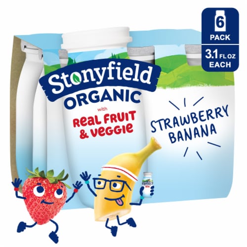 Strawberry Banana Kids Lowfat Yogurt, Strawberry Banana by Stonyfield - Tier D kids snack