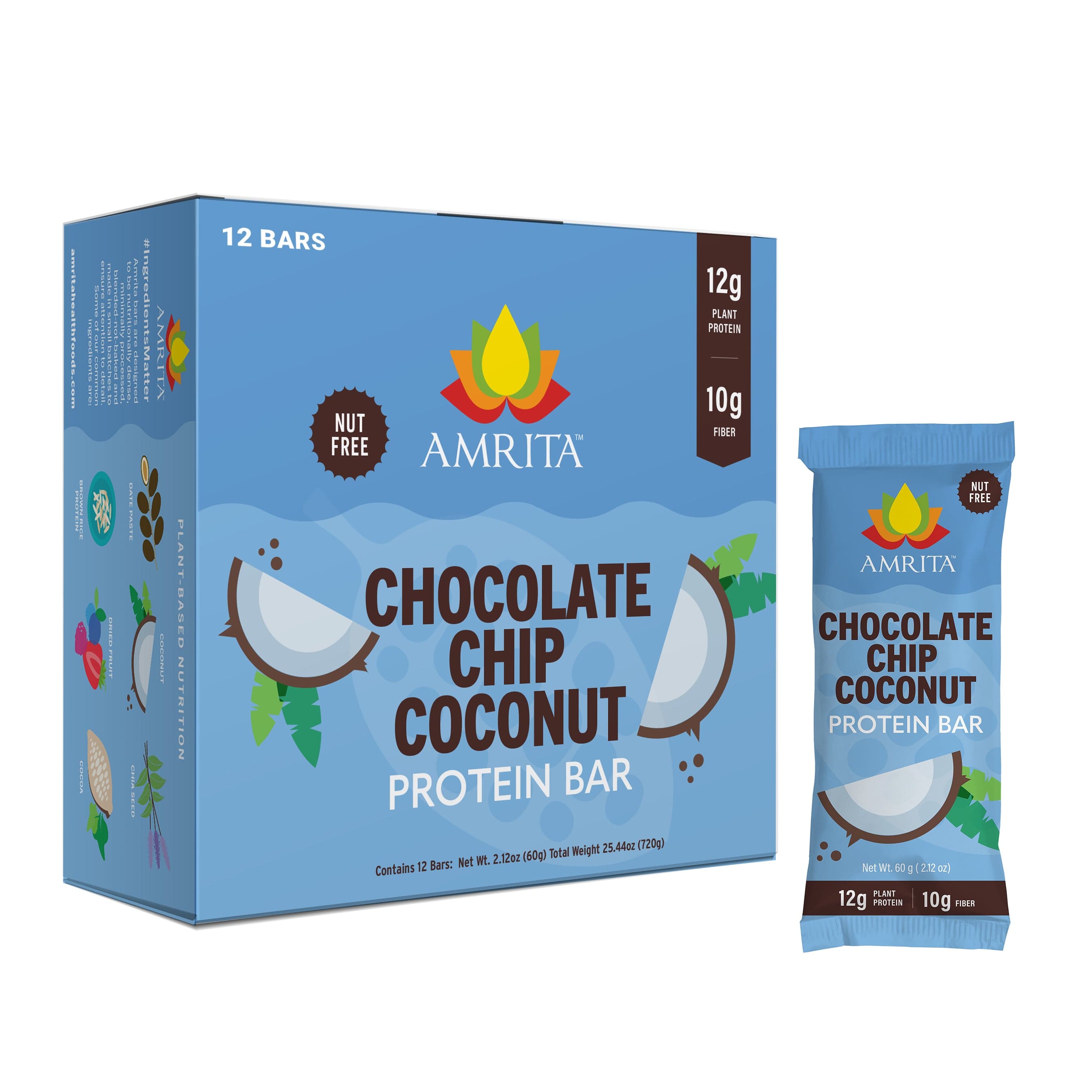 Chocolate Chip Coconut Protein Bar by Amrita - Tier C kids snack