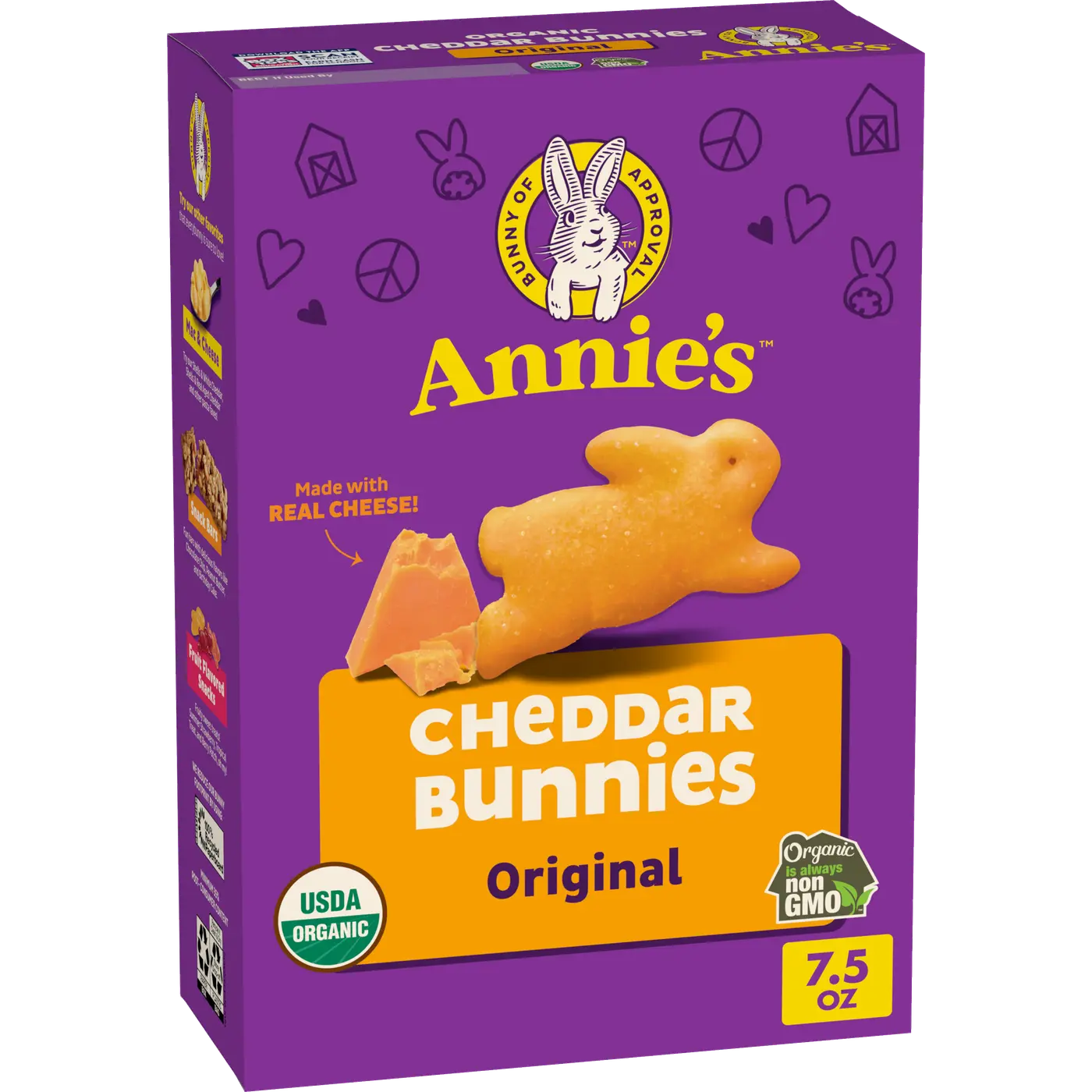 Cheddar Bunnies Baked Snack Crackers by Annie's Homegrown - Tier A kids snack