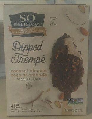 Coconut Milk Non-Dairy Frozen Dessert Dipped Coconut Almond Bars by So Delicious - Tier E kids snack