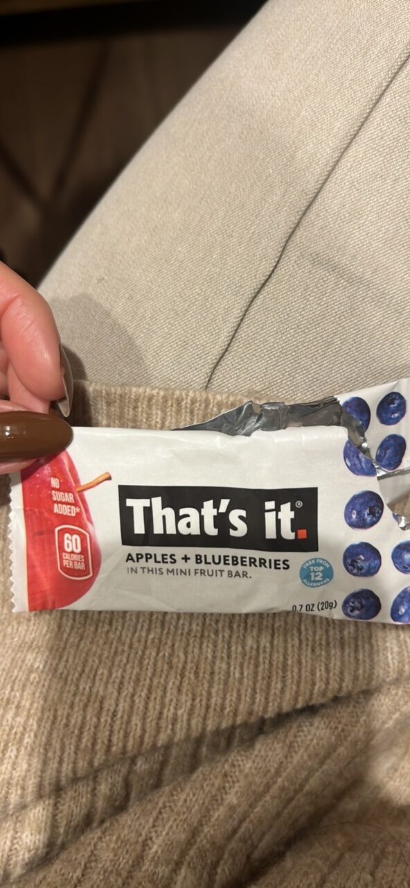 Apples + Blueberries Mini Fruit Bar by That's It - Tier B kids snack