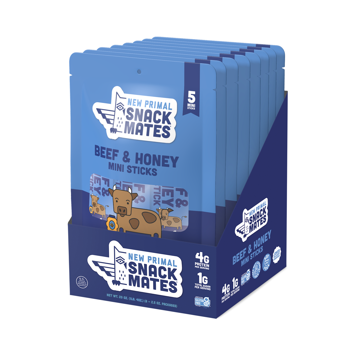 Beef & Honey Mini Sticks by Snack Mates - Tier C kids snack