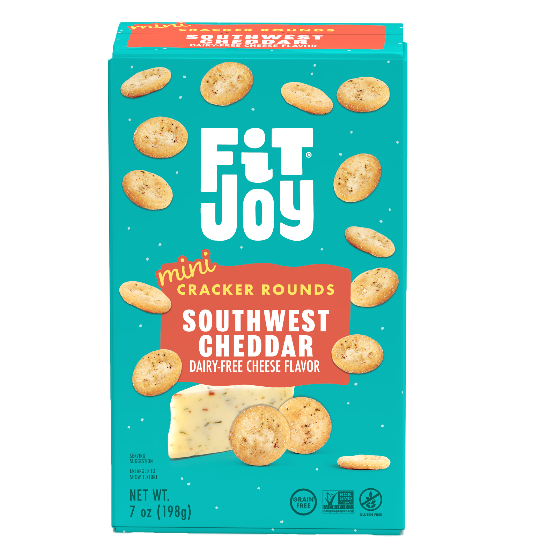 Southwest Cheddar Mini Cracker Rounds by FitJoy - Tier E kids snack
