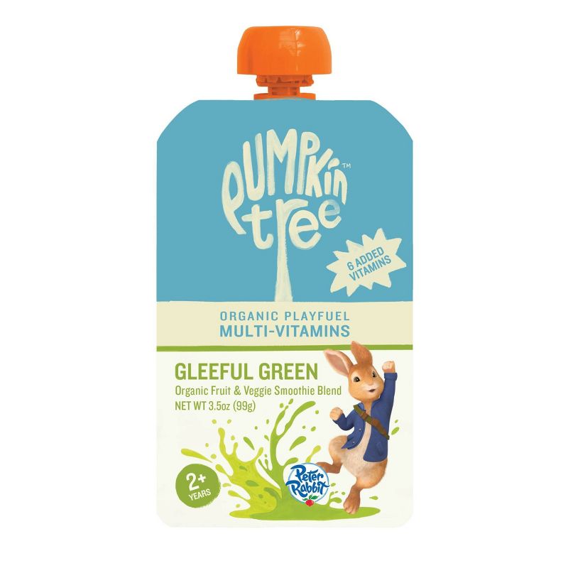 Peter Rabbit Organics Pumpkin Tree Organic Playfuel Multi-Vitamins Gleeful Green Pouch by Peter Rabbit Organics - Tier B kids snack