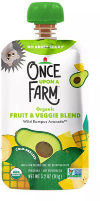 Fruit & Veggie Blend: Wild Rumpus Avocado by Once Upon A Farm - Tier B kids snack