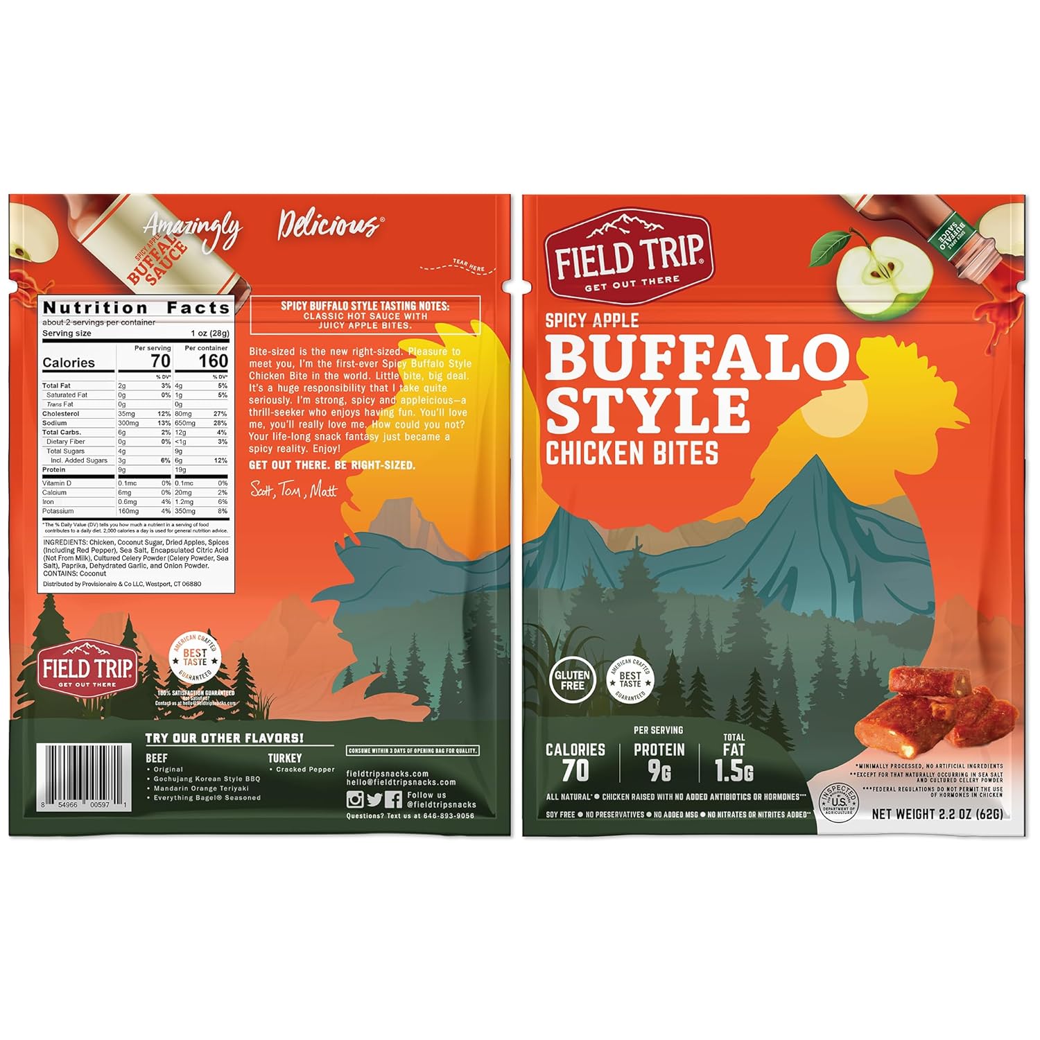 Spicy Apple Buffalo Style Chicken Bites by Field Trip - Tier C kids snack