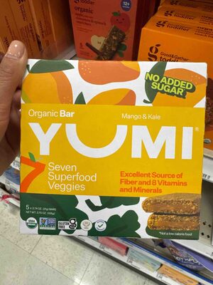Organic Bar Mango & Kale Seven Superfood Veggies by Yumi - Tier D kids snack
