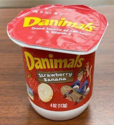 Nonfat Strawberry Banana Yogurt by Danone - Tier E kids snack