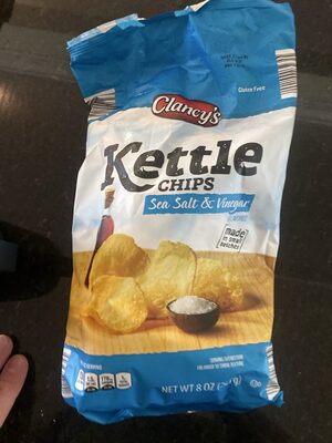 Kettle Chips Sea Salt and Vinegar by Clancy's - Tier C kids snack