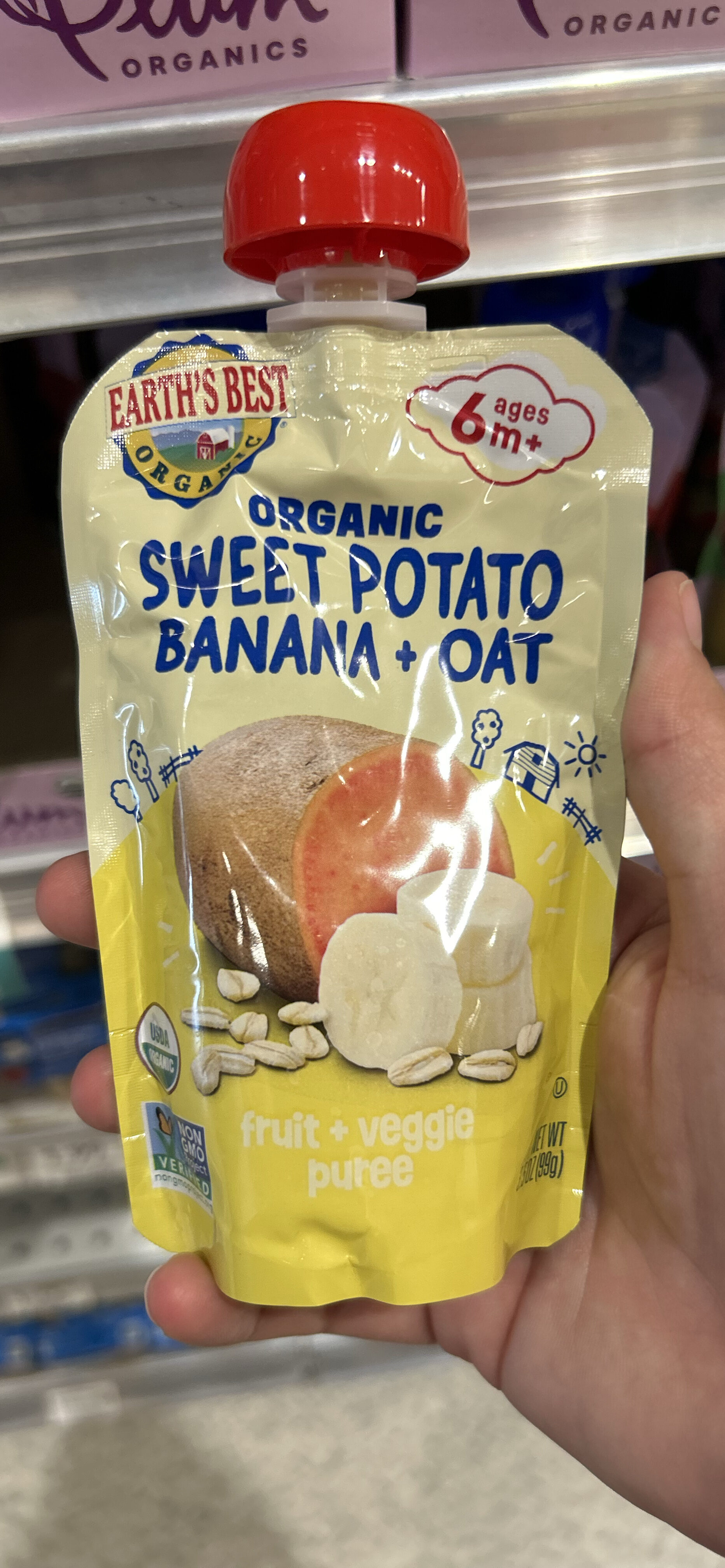 Sweet Potato Banana + Oat by Earth's Best - Tier B kids snack