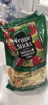 Veggie Sticks Puffed Potato Snacks Flavored with Spinach & Tomato by Trader Joe's - Tier B kids snack