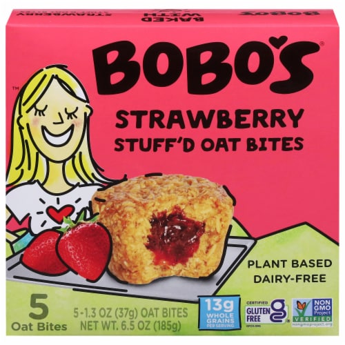 Strawberry Stuffed Oat Bite by Bobo's - Tier C kids snack