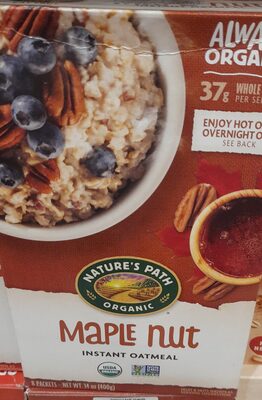 Maple Nut Instant Oatmeal by Nature's Path - Tier E kids snack