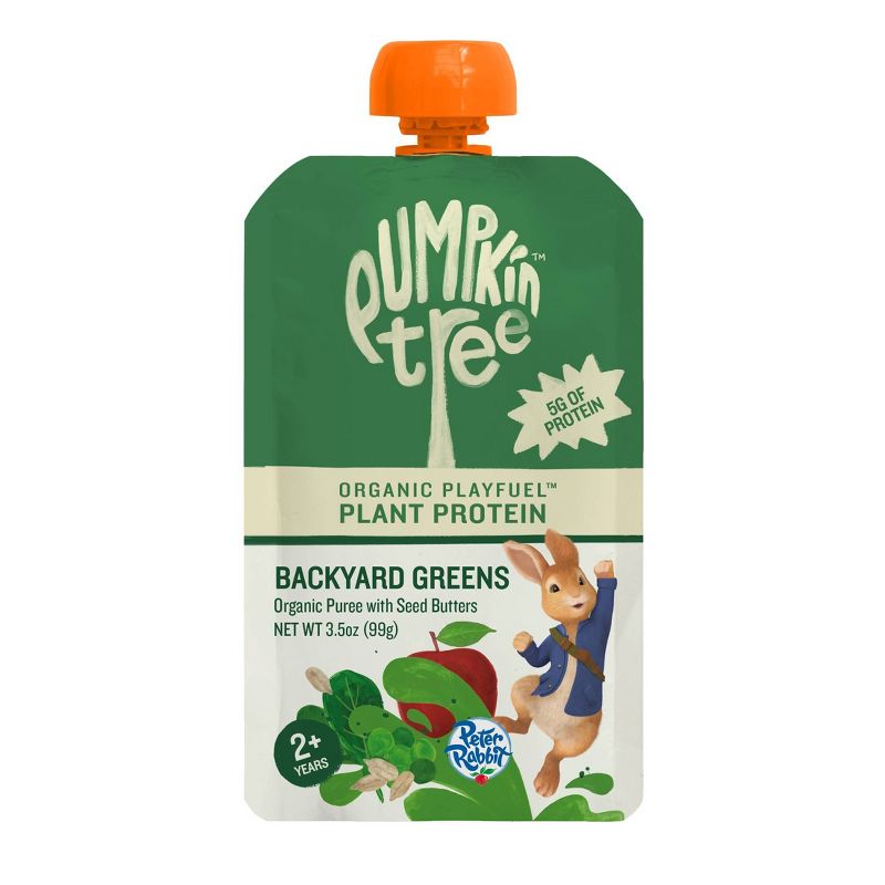 Peter Rabbit Organics Pumpkin Tree Organic Playfuel Plant Protein Backyard Greens Pouch by Peter Rabbit Organics - Tier B kids snack