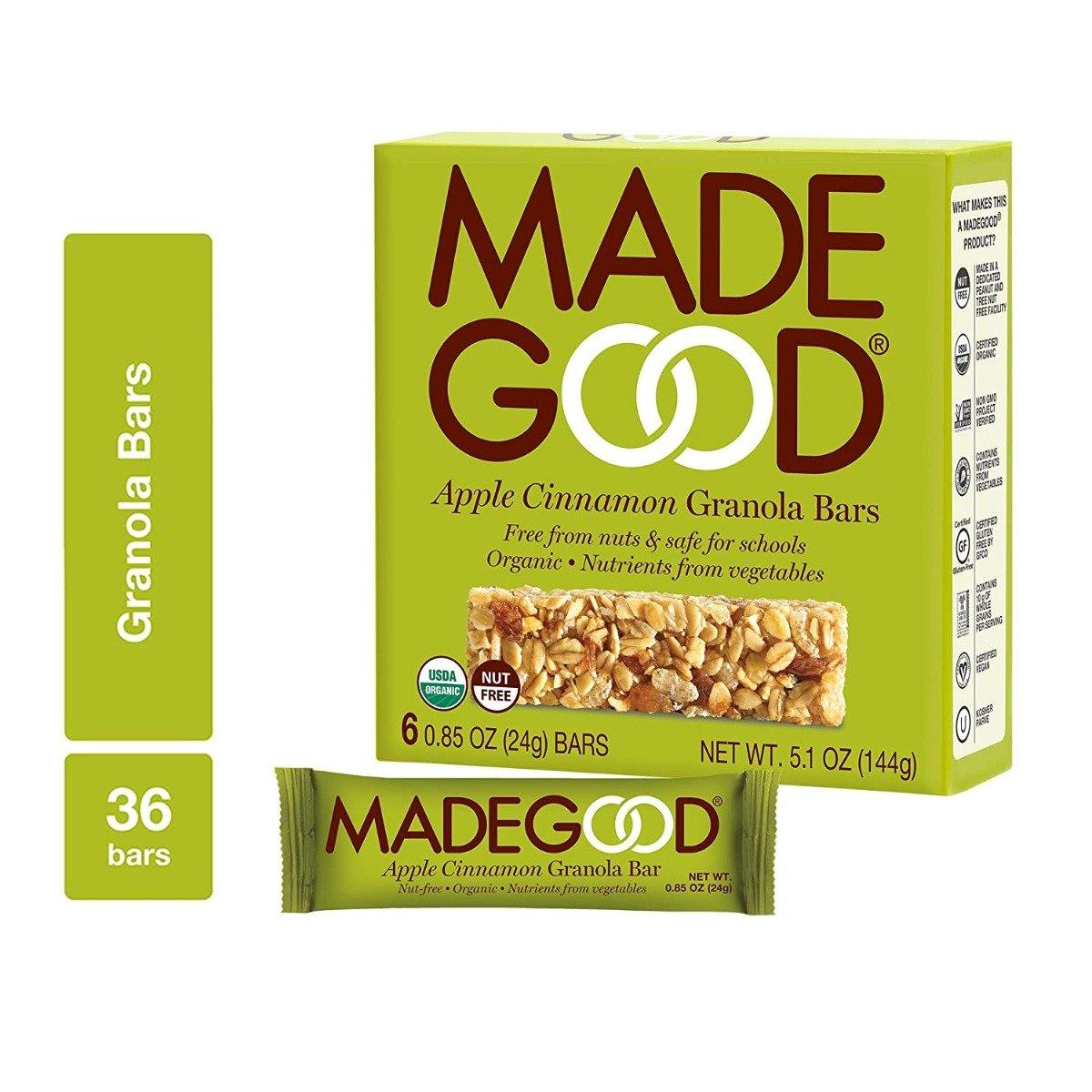 Apple Cinnamon Granola Bar by MadeGood - Tier D kids snack