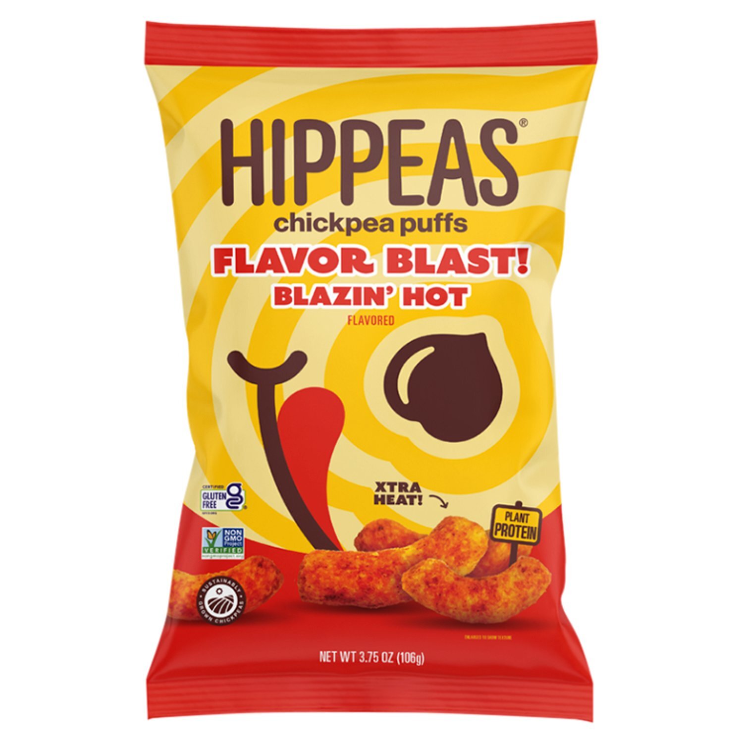 Flavor Blast! Blazin' Hot chickpea puffs by Hippeas - Tier A kids snack