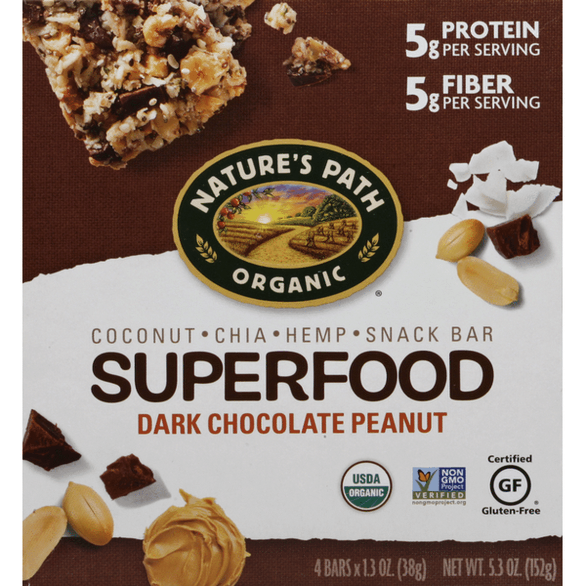 Superfood Dark Chocolate Peanut Snack Bar by Nature's Path