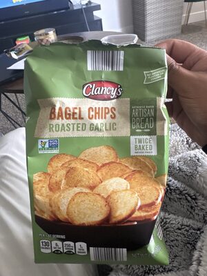 Bagel Chips Roasted Garlic by Clancy's