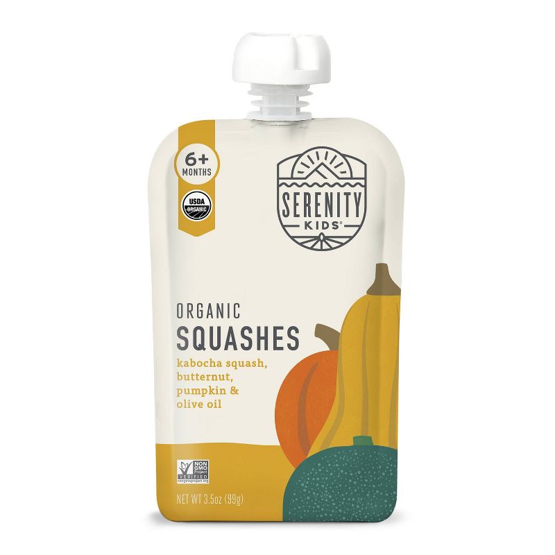 Serenity Kids Organic Squashes with Organic Olive Oil Baby Food Pouch by Serenity Kids - Tier B kids snack