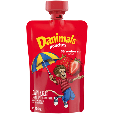 Strawberry Lowfat Yogurt, Strawberry by Danimals - Tier D kids snack