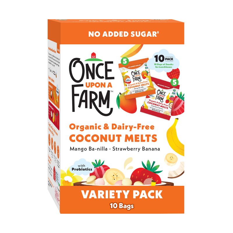 Once Upon a Farm Coconut Melts Variety Pack Baby Snack by Once Upon a Farm - Tier B kids snack
