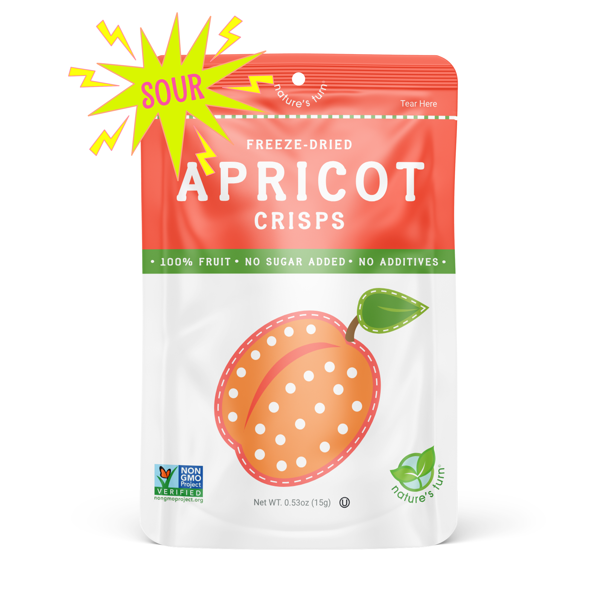 Freeze-Dried Sour Apricot Crisps by Nature's Turn - Tier B kids snack