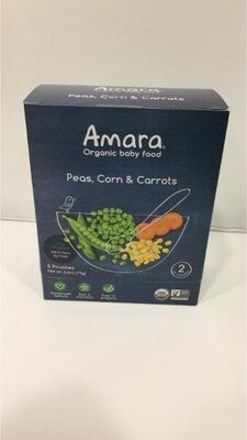Peas, Corn, & Carrots Organic Baby Food by Amara - Tier C kids snack