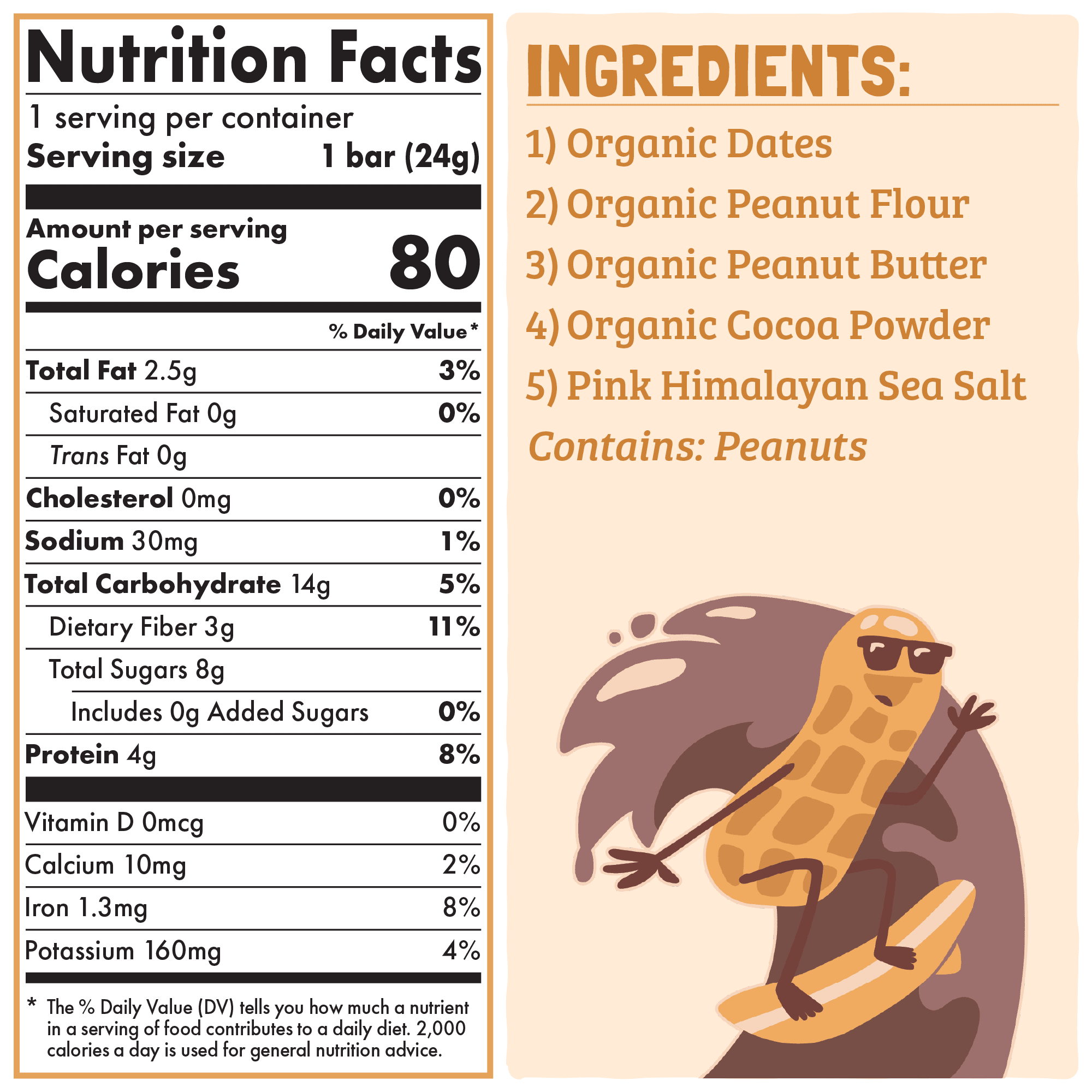 Chocolate Peanut Butter Kids Bar by Skout Organic - Tier B kids snack