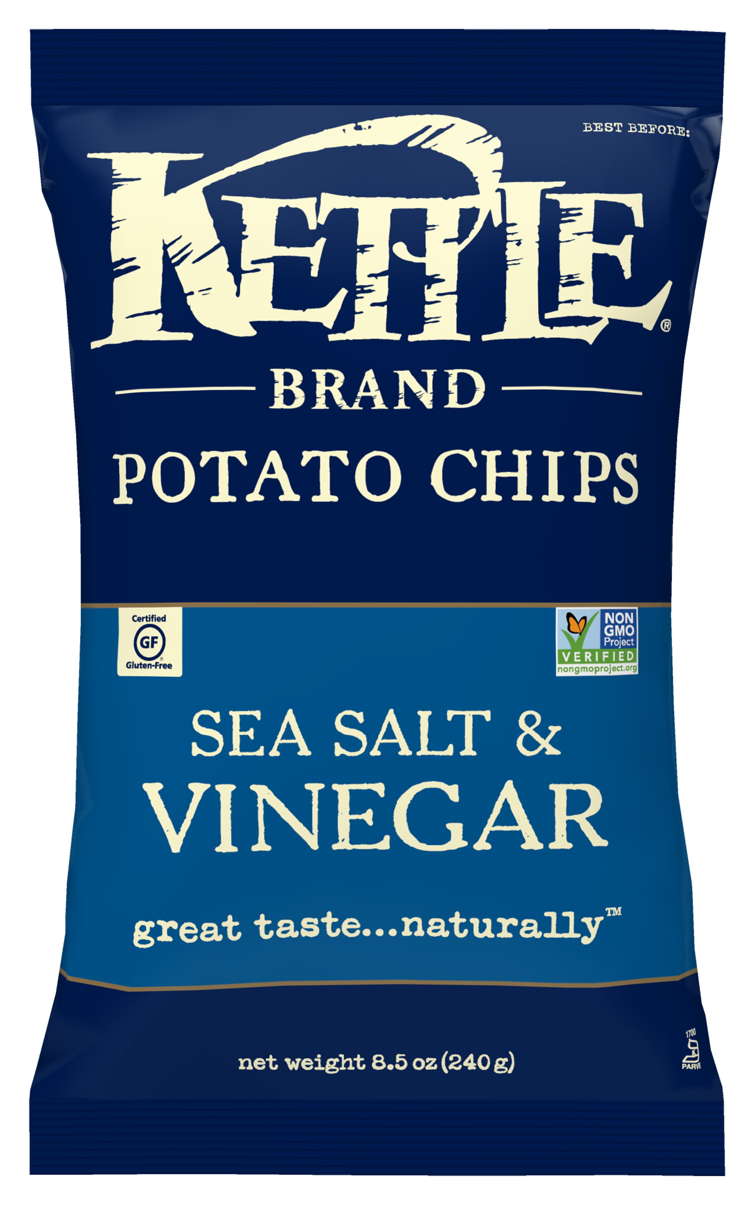 Potato Chips, Sea Salt & Vinegar Kettle Chips by Kettle Brand - Tier E kids snack