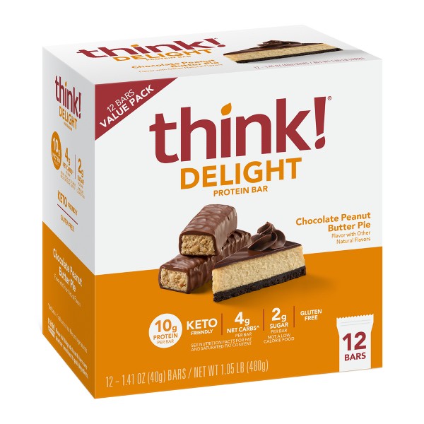 Chocolate peanut butter pie Keto Protein Bar by Think! - Tier C kids snack