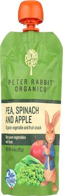 Organic Peter Rabbit Apple, Pea & Spinach Fruit & Vegetable Puree by Pumpkin Tree - Tier E kids snack