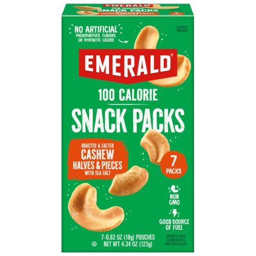 Cashew Halves & Pieces 100 Calorie Pack by Emerald - Tier B kids snack