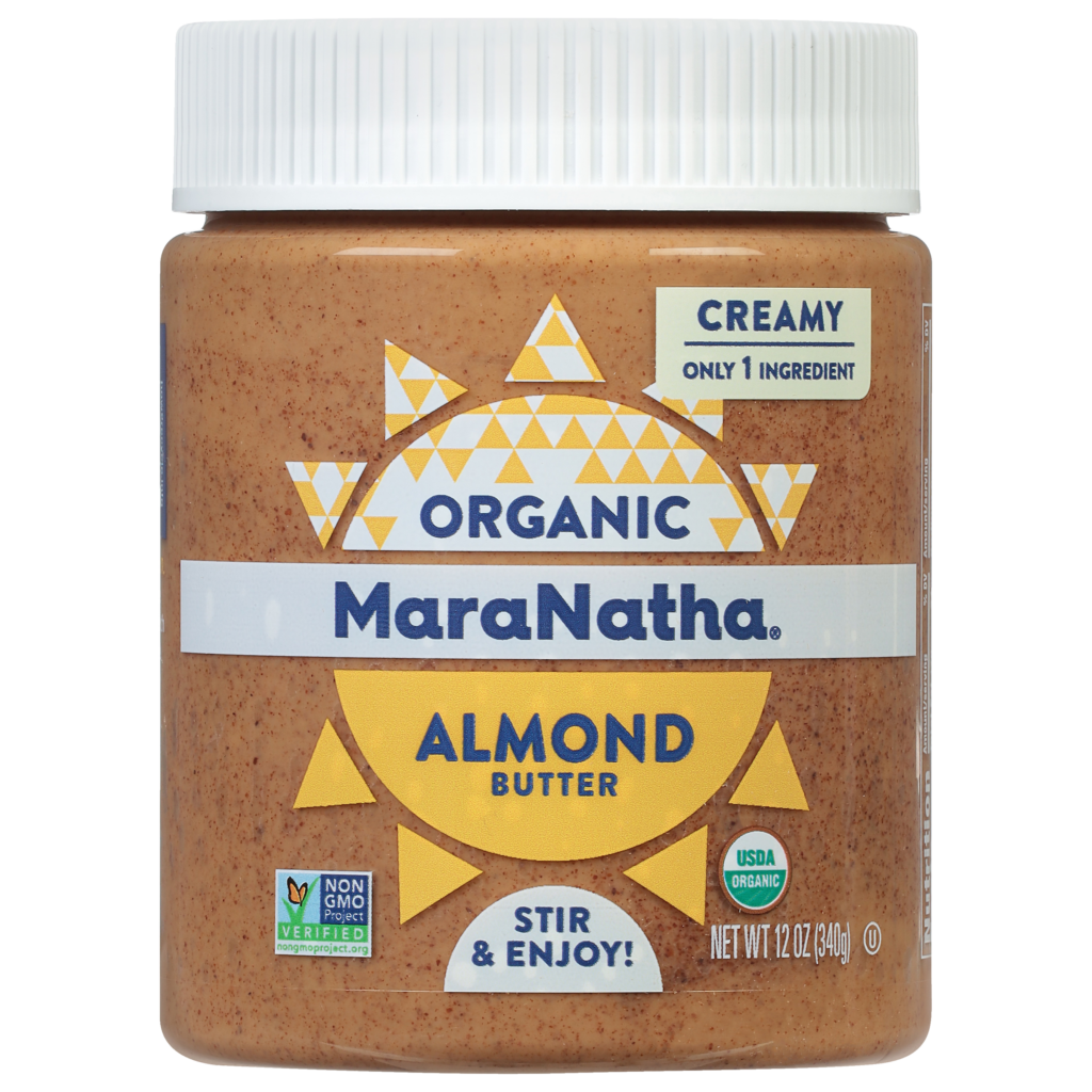 Organic Roasted Creamy Almond Butter by MaraNatha - Tier C kids snack