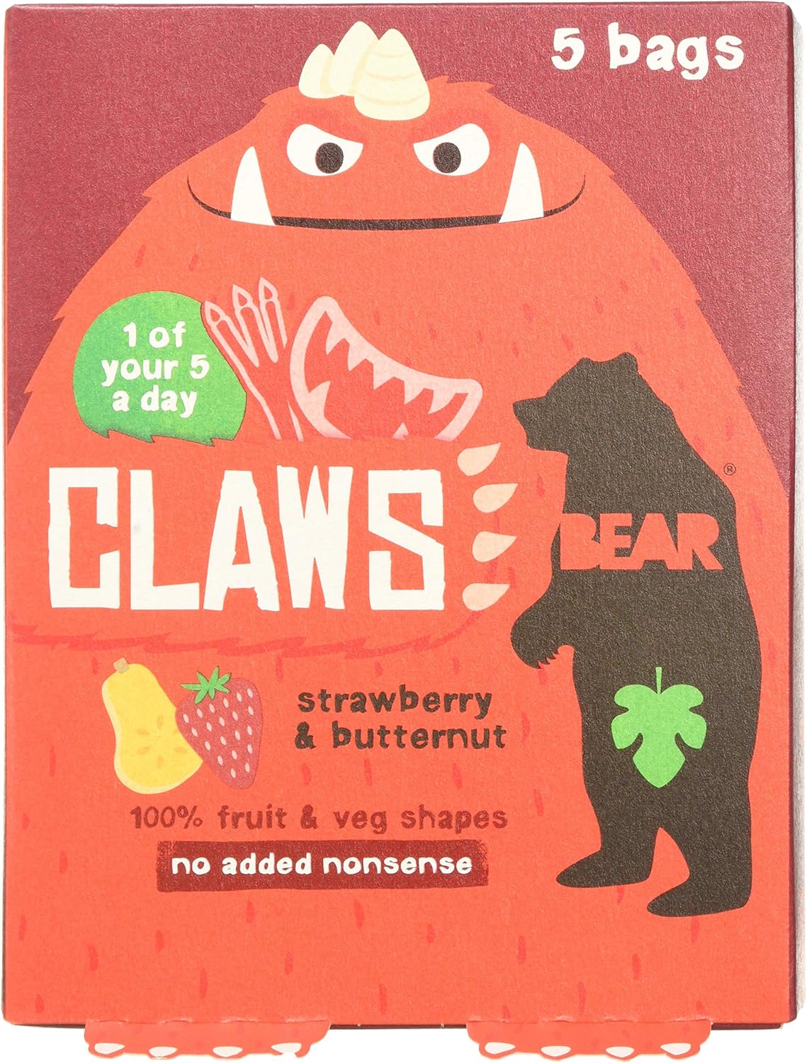 Claws Strawberry & Butternut Snack by Bear Naked - Tier A kids snack