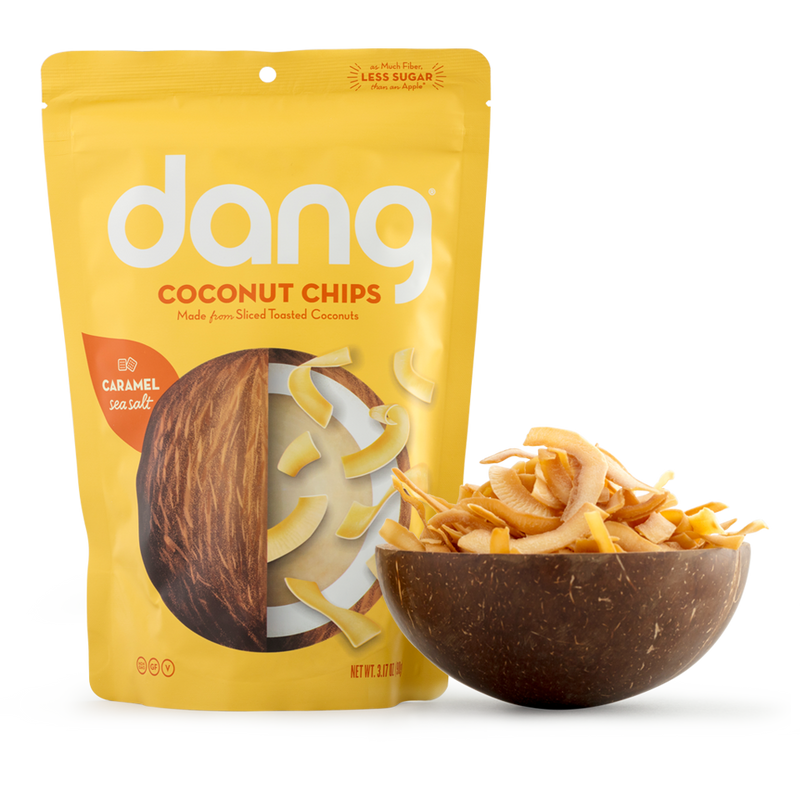 Dang Toasted Coconut Chips Sea Salt & Caramel by Dang Foods - Tier E kids snack