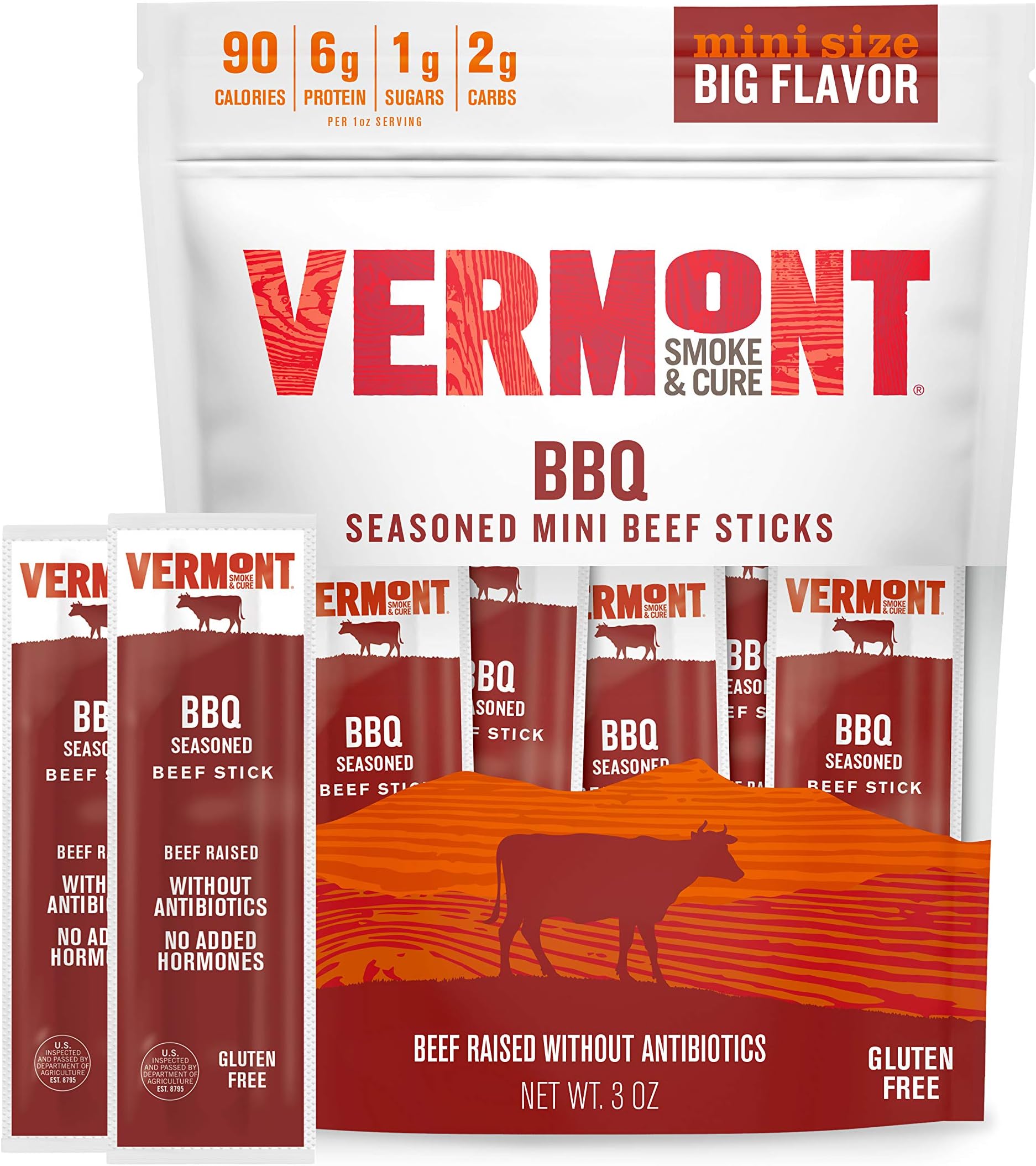 BBQ Beef Sticks by Vermont Smoke & Cure - Tier C kids snack