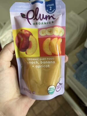 Organic Baby Food Peach Banana + Apricot by Plum Organics - Tier B kids snack