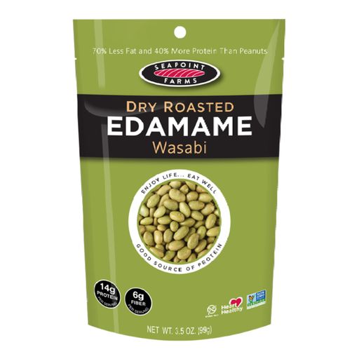 Dry Roasted Edamame Unsalted by Seapoint Farms - Tier B kids snack