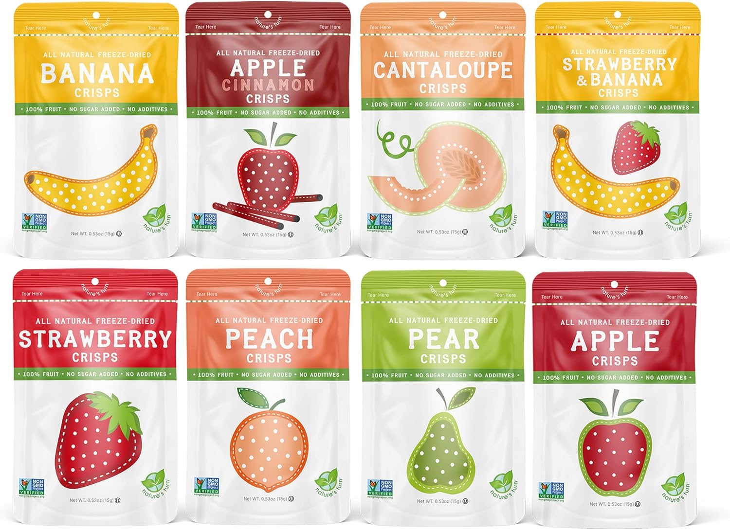 Freeze-Dried Fruit Crisps Variety Pack by Nature's Turn - Tier B kids snack