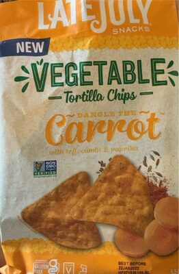 Vegetable tortilla chips: dangle the carrot by Late July - Tier E kids snack
