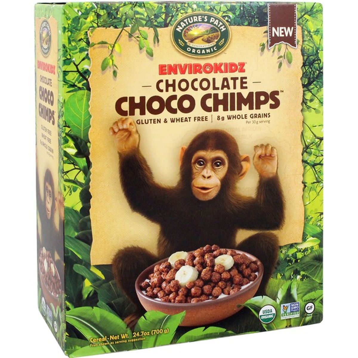 Choco Chimps Chocolate Cereal by Nature's Path - Tier E kids snack