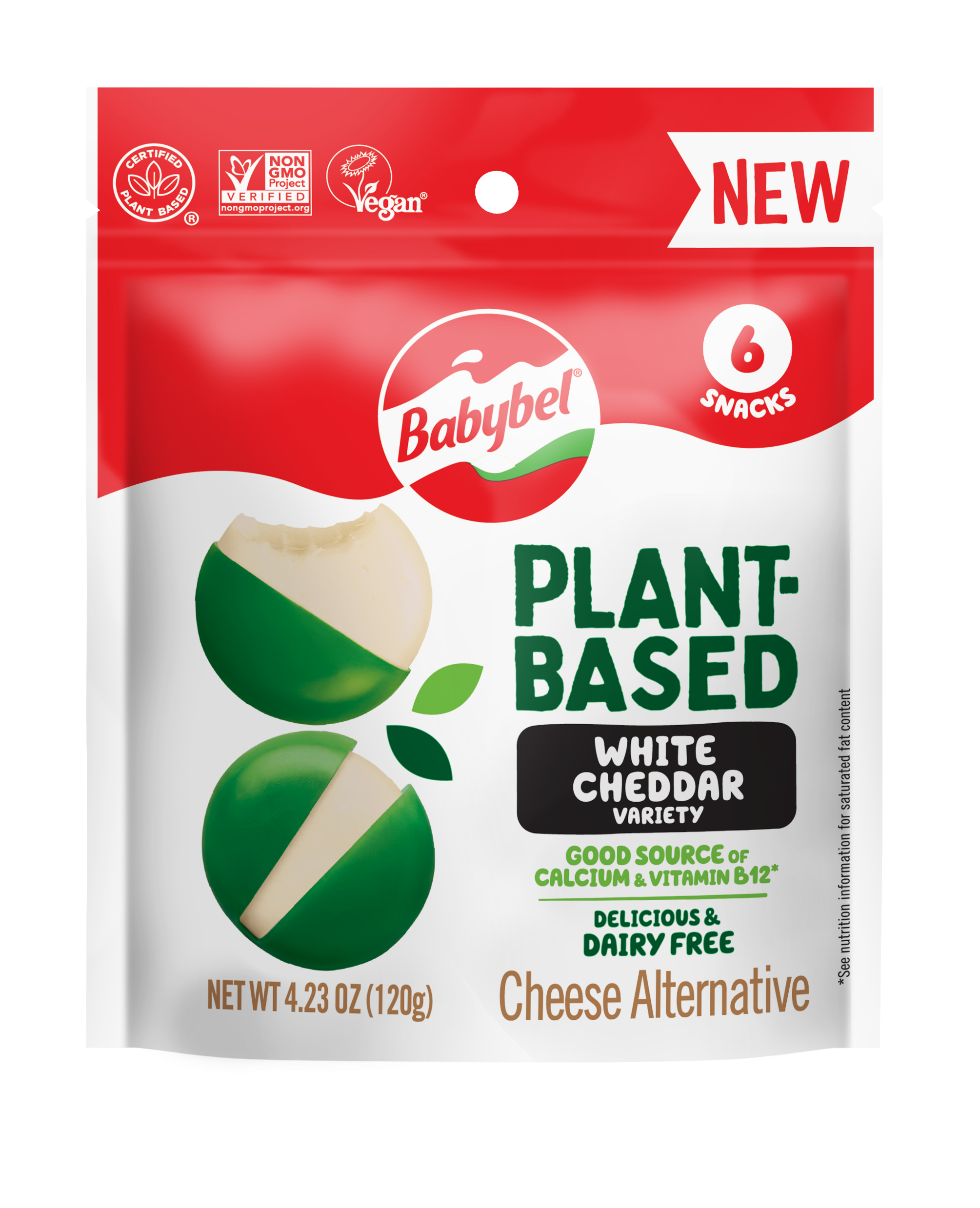 Mini Babybel Plant-Based White Cheddar by Babybel - Tier A kids snack