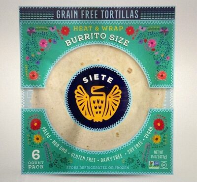 Burrito Size Cassava Tortilla by Siete - Tier C kids snack
