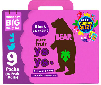 Yoyos Blackcurrant Family Pack by BEAR - Tier E kids snack